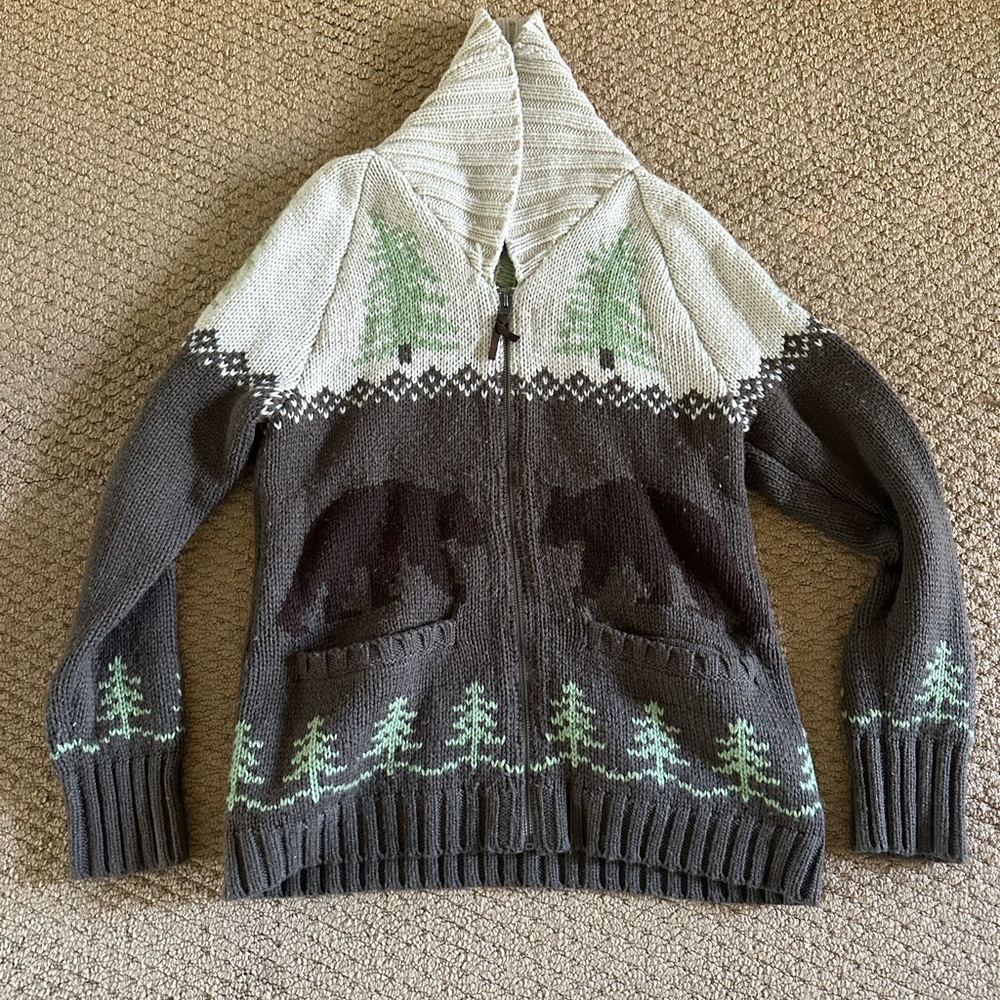 Eddie Bauer Outdoorsy Knit Cardigan – Bear & Tree Design